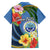 Micronesia Constitution Day Family Matching Off Shoulder Short Dress and Hawaiian Shirt Hibiscus and Tapa Tribal Pattern LT03 - Polynesian Pride