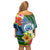 Micronesia Constitution Day Family Matching Off Shoulder Short Dress and Hawaiian Shirt Hibiscus and Tapa Tribal Pattern LT03 - Polynesian Pride