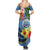 Micronesia Constitution Day Summer Maxi Dress Hibiscus and Tapa Tribal Pattern LT03 - Polynesian Pride