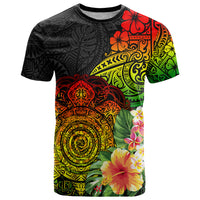 Polynesia Victory Day T Shirt Tribal Turtle and Hibiscus LT03 Reggae - Polynesian Pride