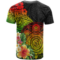 Polynesia Victory Day T Shirt Tribal Turtle and Hibiscus LT03 - Polynesian Pride