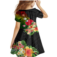 Wallis and Futuna Victory Day Family Matching Mermaid Dress and Hawaiian Shirt Tribal Polynesian Tattoo and Hibiscus Flower LT03 - Polynesian Pride