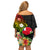 Wallis and Futuna Victory Day Off Shoulder Short Dress Tribal Polynesian Tattoo and Hibiscus Flower LT03 - Polynesian Pride