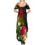 Wallis and Futuna Victory Day Summer Maxi Dress Tribal Polynesian Tattoo and Hibiscus Flower LT03 - Polynesian Pride