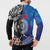 Samoa and Aotearoa Together Button Sweatshirt Tatau Art Tattoos-Taniko and Maori with Fern