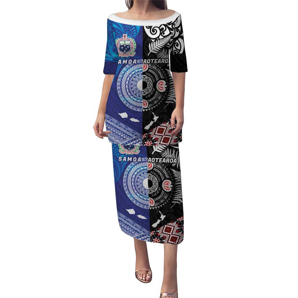 Samoa and Aotearoa Together Puletasi Tatau Art Tattoos-Taniko and Maori with Fern