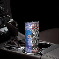 Samoa and Aotearoa Together Skinny Tumbler Tatau Art Tattoos-Taniko and Maori with Fern LT03 - Polynesian Pride