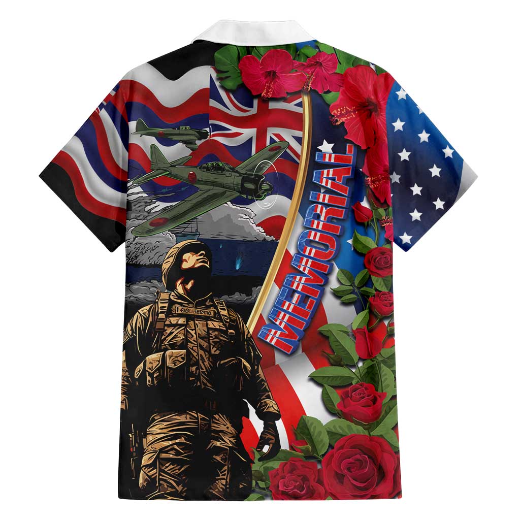 Hawaii and United States Memorial Day Family Matching Long Sleeve Bodycon Dress and Hawaiian Shirt Honor and Remember The Fallen LT03 - Polynesian Pride