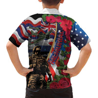 Hawaii and United States Memorial Day Family Matching Puletasi and Hawaiian Shirt Honor and Remember The Fallen LT03 - Polynesian Pride