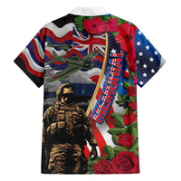 Hawaii and United States Memorial Day Family Matching Puletasi and Hawaiian Shirt Honor and Remember The Fallen LT03 - Polynesian Pride