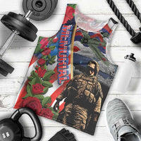 Hawaii and United States Memorial Day Men Tank Top Honor and Remember The Fallen