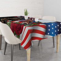 Hawaii and United States Memorial Day Tablecloth Honor and Remember The Fallen
