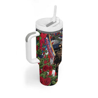 Hawaii and United States Memorial Day Tumbler With Handle -Honor and Remember The Fallen