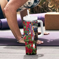 Hawaii and United States Memorial Day Tumbler With Handle -Honor and Remember The Fallen