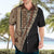 Samoa Siapo Motif Half Style Hawaiian Shirt Brown Version