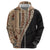 Samoa Siapo Motif Half Style Hoodie Brown Version