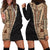 Samoa Siapo Motif Half Style Hoodie Dress Brown Version