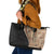 Samoa Siapo Motif Half Style Leather Tote Bag Brown Version