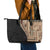 Samoa Siapo Motif Half Style Leather Tote Bag Brown Version