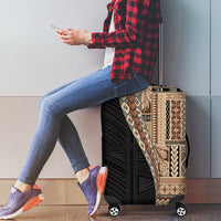 Samoa Siapo Motif Half Style Luggage Cover Brown Version