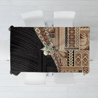 Samoa Siapo Motif Half Style Tablecloth Brown Version