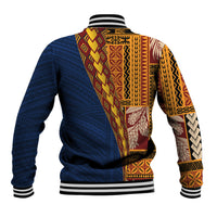 Samoa Siapo Motif Half Style Baseball Jacket Colorful Version