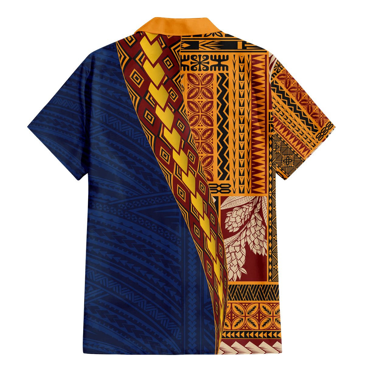 Samoa Siapo Motif Half Style Family Matching Mermaid Dress and Hawaiian Shirt Colorful Version