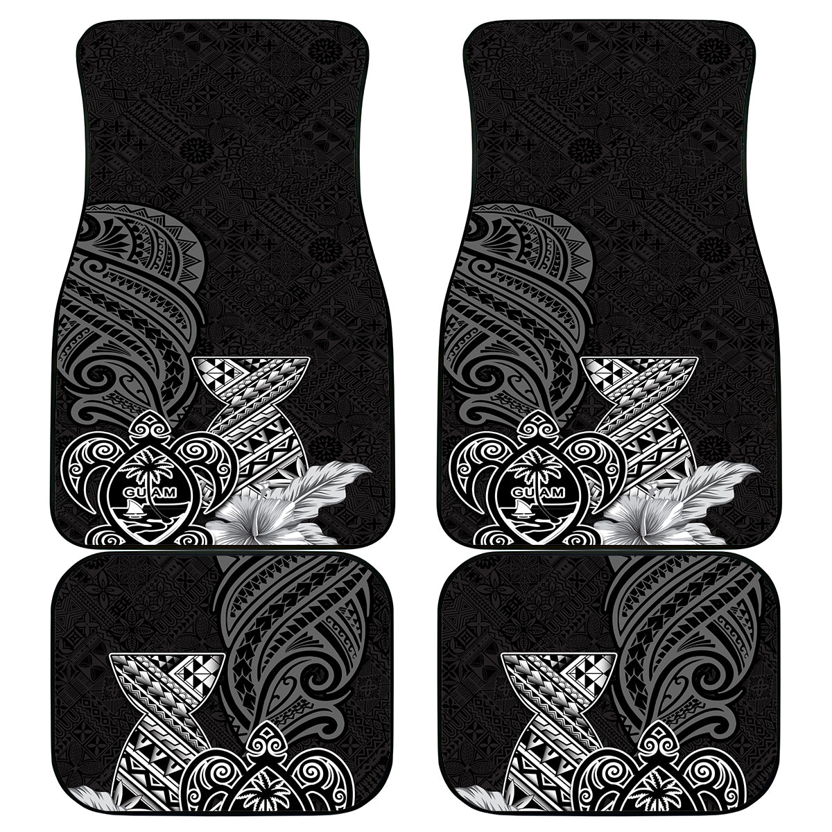 Guam Latte Stone Chamorro Culture Car Mats Tapa Pattern