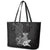 Guam Latte Stone Chamorro Culture Leather Tote Bag Tapa Pattern