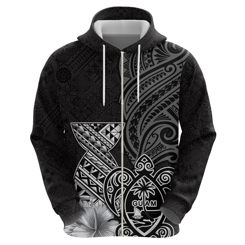 Guam Latte Stone Chamorro Culture Zip Hoodie Tapa Pattern