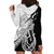 Guam Fish Hook and Palm Tree Hoodie Dress Polynesian Pattern Half Style