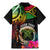 Personalised Vanuatu 44th Anniversary Family Matching Mermaid Dress and Hawaiian Shirt Boars Tusk and Melanesian Warrior Indipendens Dei