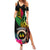 Personalised Vanuatu 44th Anniversary Summer Maxi Dress Boars Tusk and Melanesian Warrior Indipendens Dei