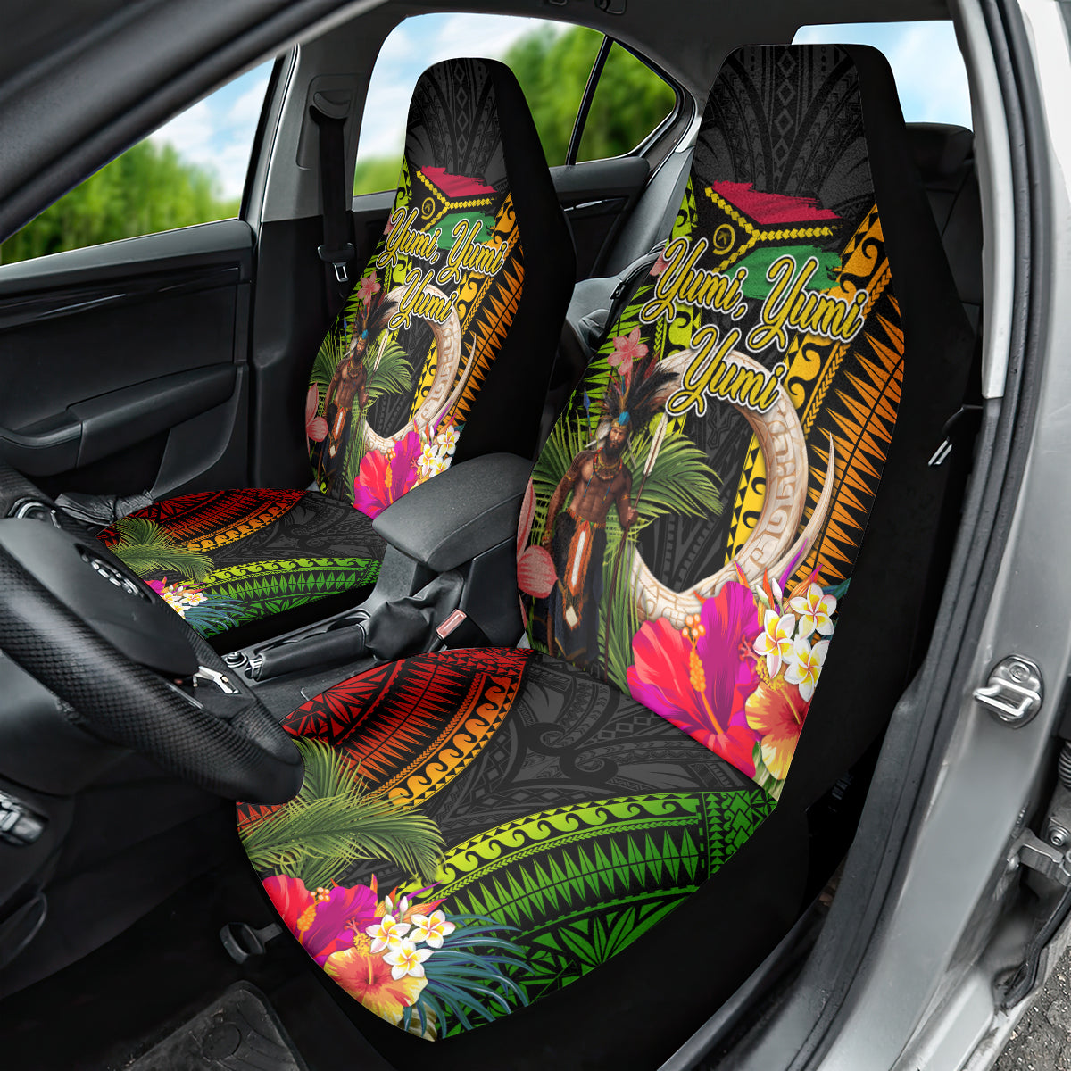 Vanuatu Independence Day Car Seat Cover Boars Tusk and Melanesian Warrior Indipendens Dei