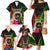 Vanuatu Independence Day Family Matching Mermaid Dress and Hawaiian Shirt Boars Tusk and Melanesian Warrior Indipendens Dei