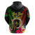 Vanuatu Independence Day Zip Hoodie Boars Tusk and Melanesian Warrior Indipendens Dei