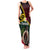 Vanuatu Indipendens Dei Family Matching Tank Maxi Dress and Hawaiian Shirt Boars Tusk and Melanesian Warrior Hibiscus
