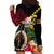 Vanuatu Indipendens Dei Hoodie Dress Boars Tusk and Melanesian Warrior Hibiscus