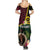 Vanuatu Indipendens Dei Summer Maxi Dress Boars Tusk and Melanesian Warrior Hibiscus