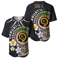 Vanuatu Independence Day Baseball Jersey Melanesian Tribal Pig Tusk with Tropical Plants