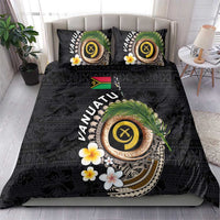 Vanuatu Independence Day Bedding Set Melanesian Tribal Pig Tusk with Tropical Plants