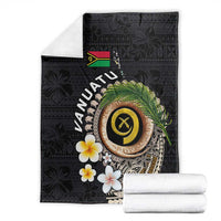 Vanuatu Independence Day Blanket Melanesian Tribal Pig Tusk with Tropical Plants