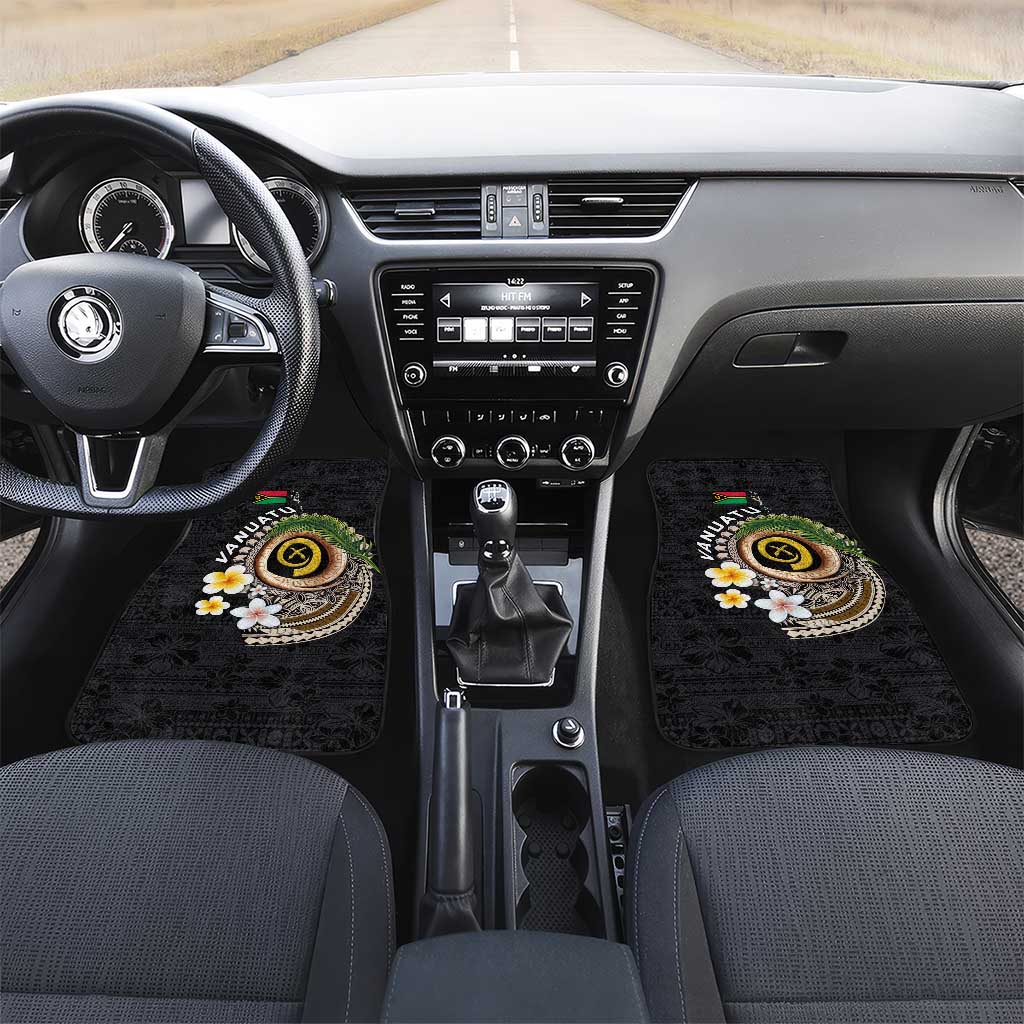 Vanuatu Independence Day Car Mats Melanesian Tribal Pig Tusk with Tropical Plants