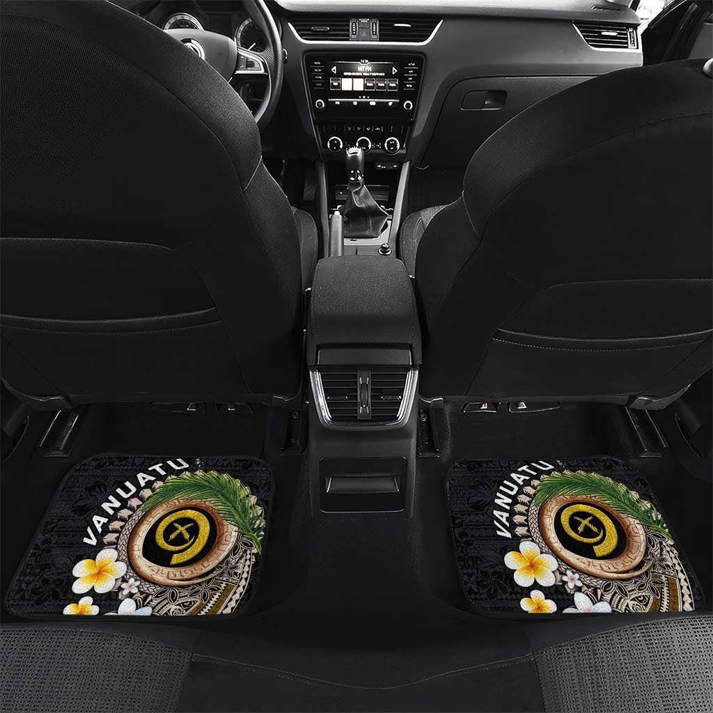 Vanuatu Independence Day Car Mats Melanesian Tribal Pig Tusk with Tropical Plants