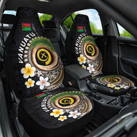 Vanuatu Independence Day Car Seat Cover Melanesian Tribal Pig Tusk with Tropical Plants