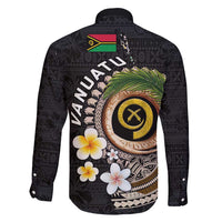 Vanuatu Independence Day Family Matching Off Shoulder Maxi Dress and Hawaiian Shirt Melanesian Tribal Pig Tusk with Tropical Plants LT03 - Polynesian Pride