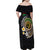 Vanuatu Independence Day Family Matching Off Shoulder Maxi Dress and Hawaiian Shirt Melanesian Tribal Pig Tusk with Tropical Plants