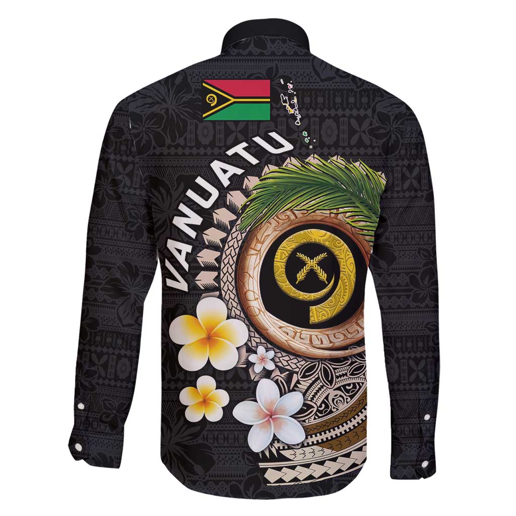 Vanuatu Independence Day Family Matching Off Shoulder Short Dress and Hawaiian Shirt Melanesian Tribal Pig Tusk with Tropical Plants LT03 - Polynesian Pride