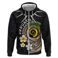 Vanuatu Independence Day Hoodie Melanesian Tribal Pig Tusk with Tropical Plants