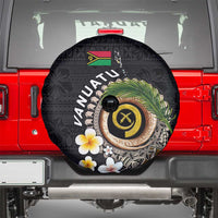 Vanuatu Independence Day Spare Tire Cover Melanesian Tribal Pig Tusk with Tropical Plants